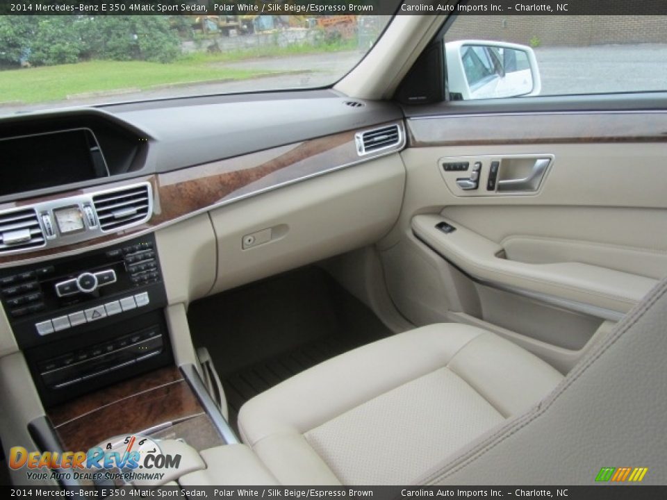 2014 Mercedes-Benz E 350 4Matic Sport Sedan Polar White / Silk Beige/Espresso Brown Photo #14