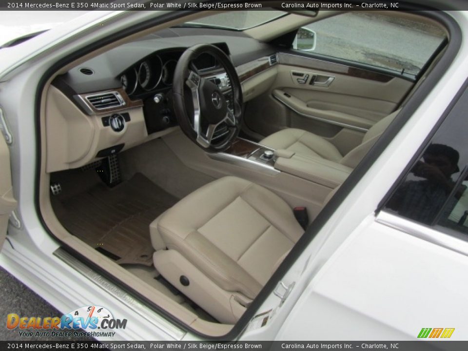 2014 Mercedes-Benz E 350 4Matic Sport Sedan Polar White / Silk Beige/Espresso Brown Photo #17