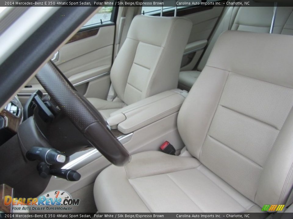 2014 Mercedes-Benz E 350 4Matic Sport Sedan Polar White / Silk Beige/Espresso Brown Photo #19