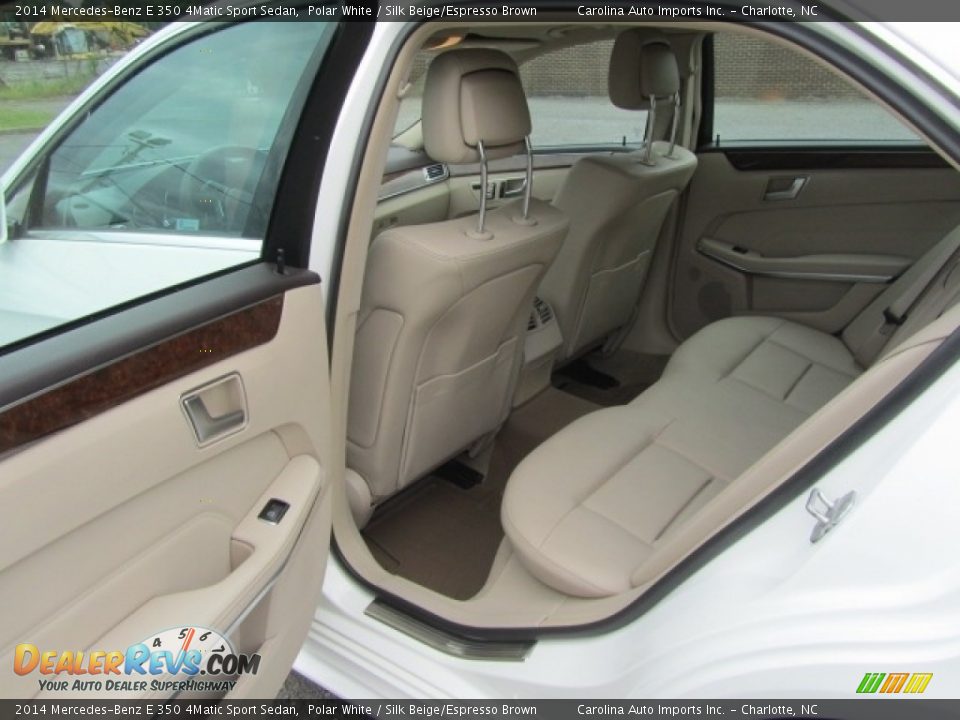 2014 Mercedes-Benz E 350 4Matic Sport Sedan Polar White / Silk Beige/Espresso Brown Photo #20