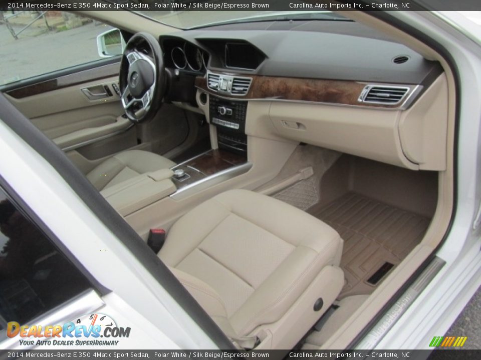 2014 Mercedes-Benz E 350 4Matic Sport Sedan Polar White / Silk Beige/Espresso Brown Photo #22