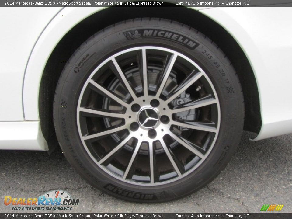 2014 Mercedes-Benz E 350 4Matic Sport Sedan Polar White / Silk Beige/Espresso Brown Photo #26