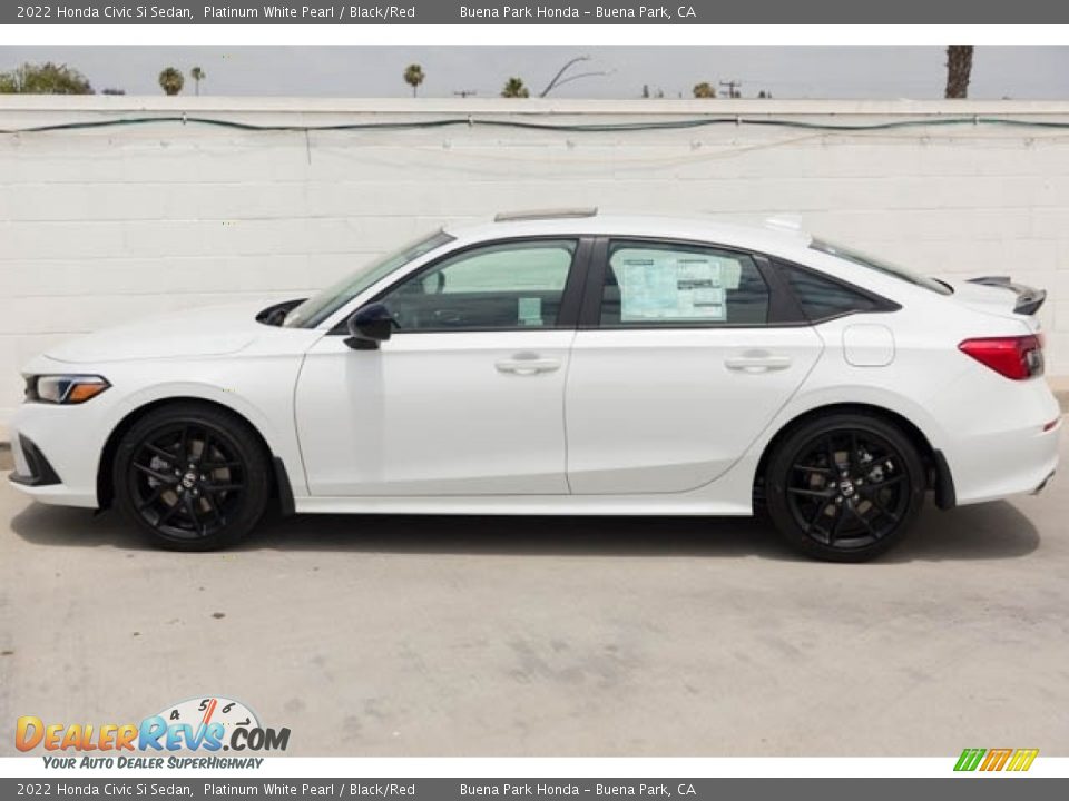 Platinum White Pearl 2022 Honda Civic Si Sedan Photo #4