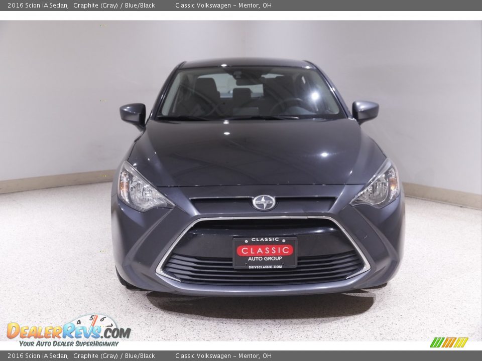 2016 Scion iA Sedan Graphite (Gray) / Blue/Black Photo #2