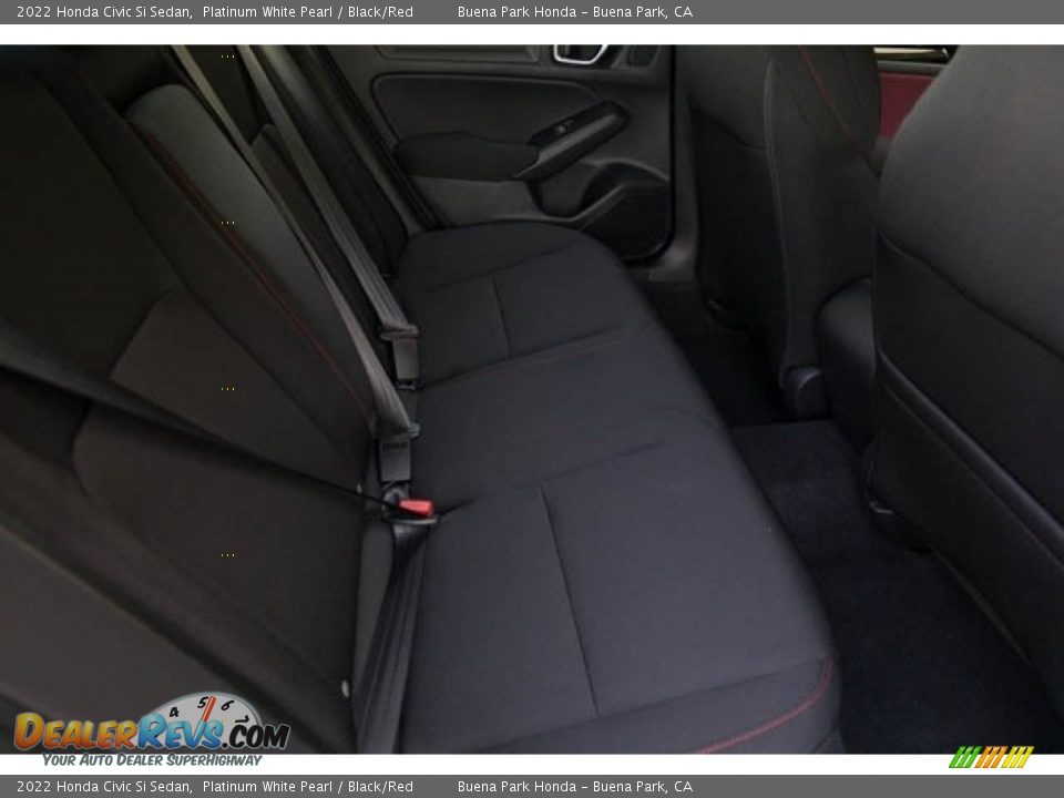 2022 Honda Civic Si Sedan Platinum White Pearl / Black/Red Photo #25