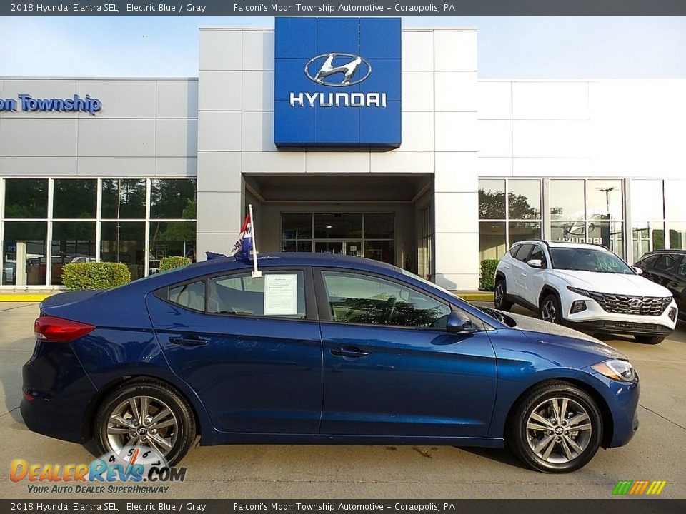 2018 Hyundai Elantra SEL Electric Blue / Gray Photo #1