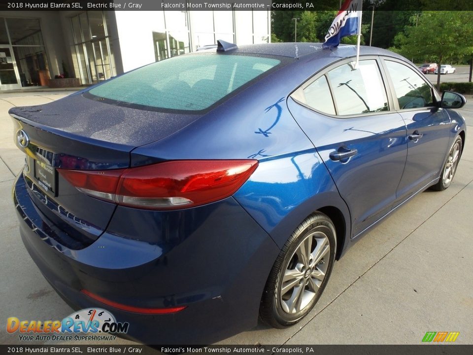 2018 Hyundai Elantra SEL Electric Blue / Gray Photo #2