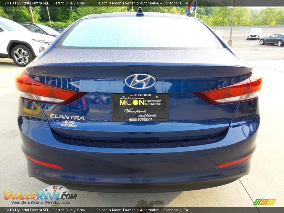 2018 Hyundai Elantra SEL Electric Blue / Gray Photo #3