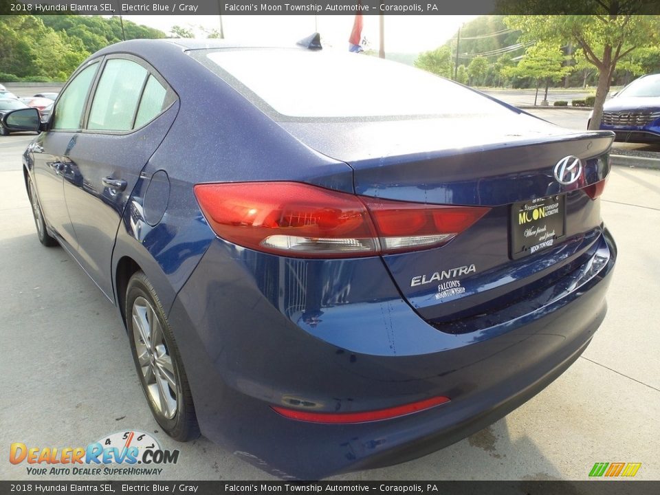 2018 Hyundai Elantra SEL Electric Blue / Gray Photo #4