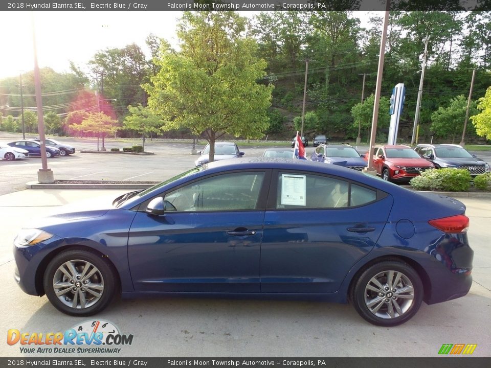 2018 Hyundai Elantra SEL Electric Blue / Gray Photo #5