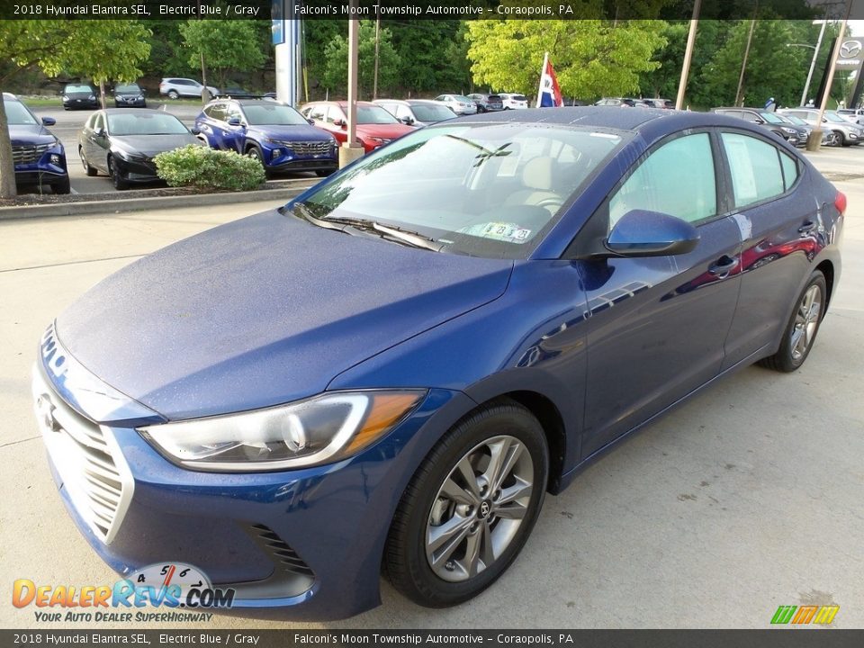 2018 Hyundai Elantra SEL Electric Blue / Gray Photo #6