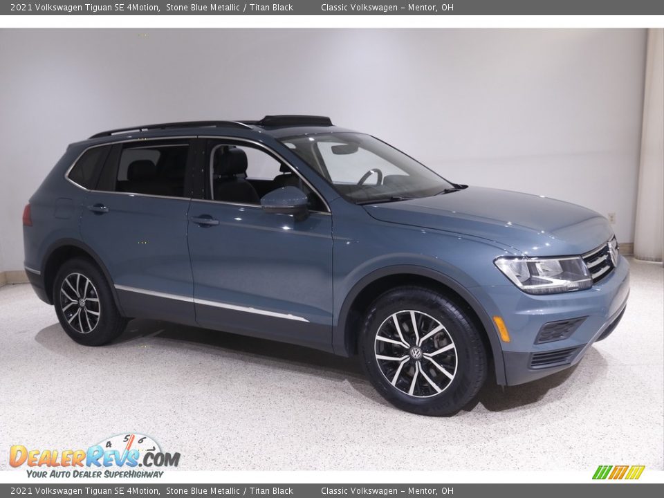 Stone Blue Metallic 2021 Volkswagen Tiguan SE 4Motion Photo #1