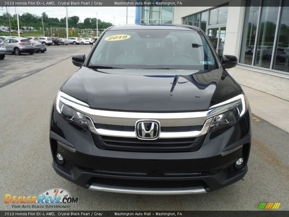 2019 Honda Pilot EX-L AWD Crystal Black Pearl / Gray Photo #4