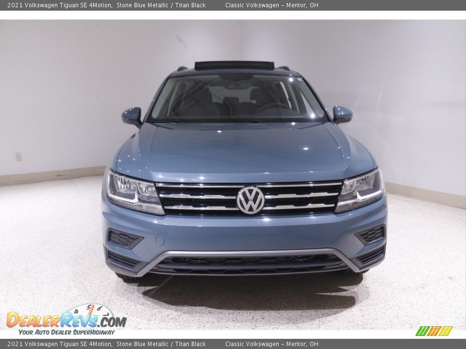 2021 Volkswagen Tiguan SE 4Motion Stone Blue Metallic / Titan Black Photo #2