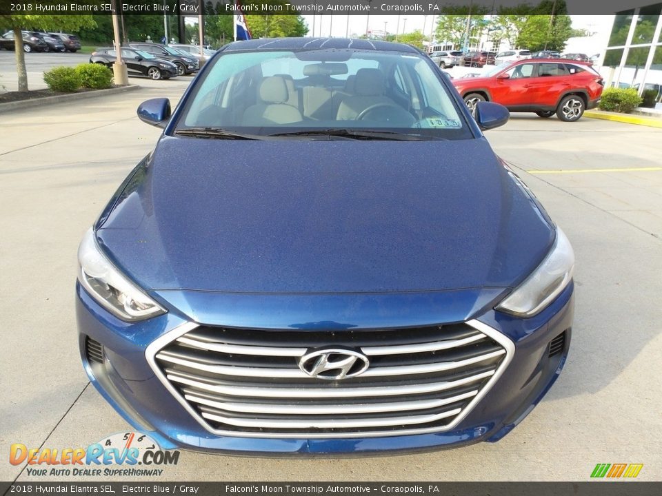 2018 Hyundai Elantra SEL Electric Blue / Gray Photo #7