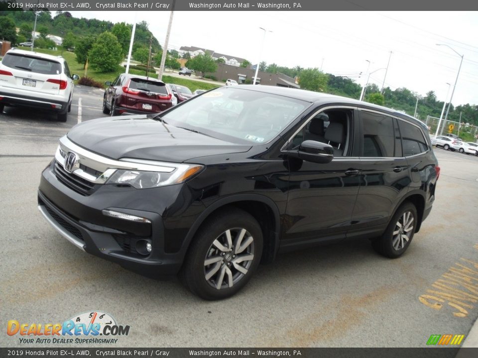 2019 Honda Pilot EX-L AWD Crystal Black Pearl / Gray Photo #5