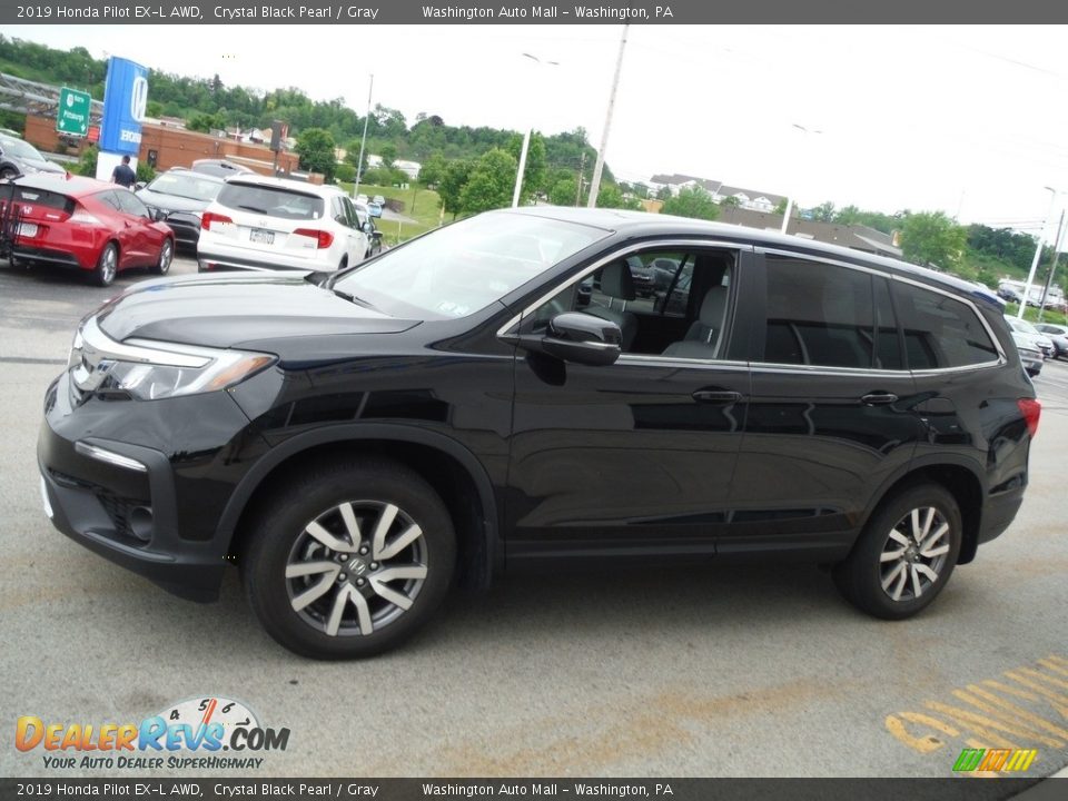 2019 Honda Pilot EX-L AWD Crystal Black Pearl / Gray Photo #6