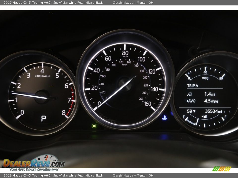 2019 Mazda CX-5 Touring AWD Snowflake White Pearl Mica / Black Photo #8