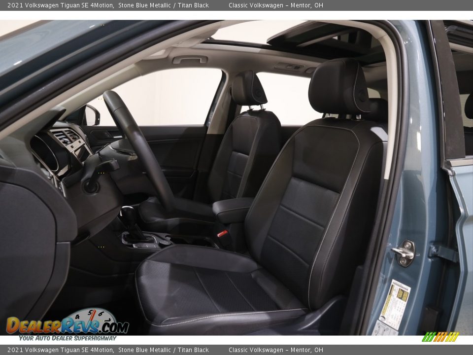 2021 Volkswagen Tiguan SE 4Motion Stone Blue Metallic / Titan Black Photo #5