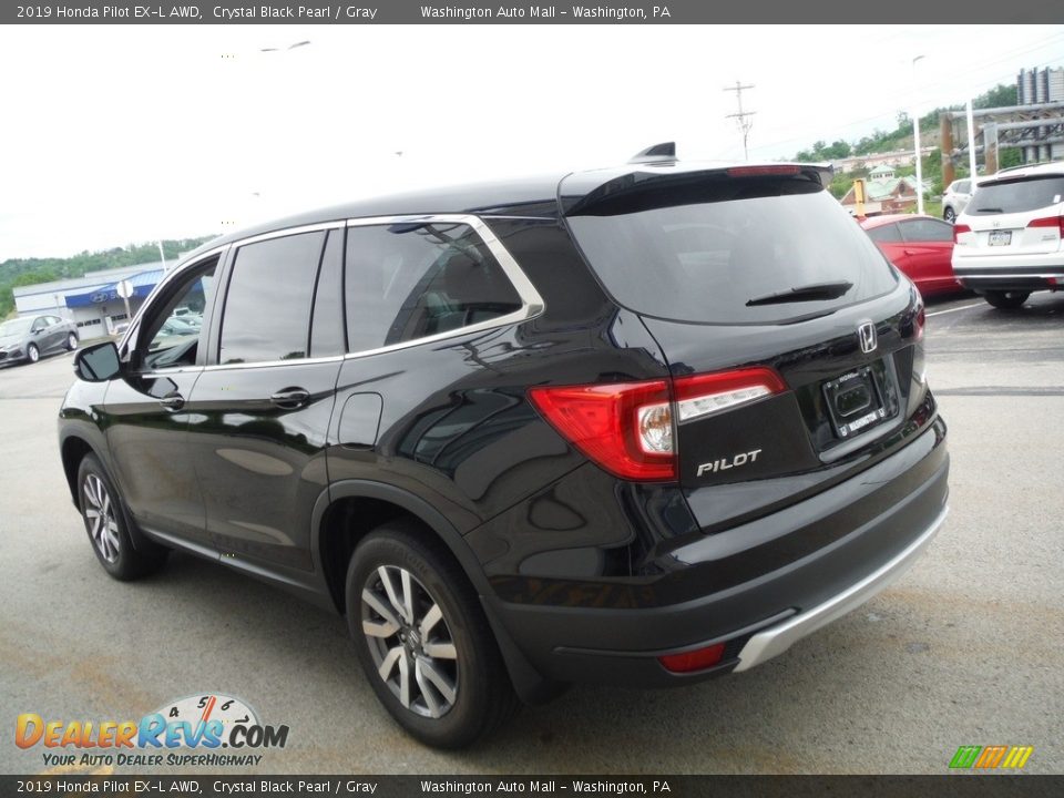 2019 Honda Pilot EX-L AWD Crystal Black Pearl / Gray Photo #7