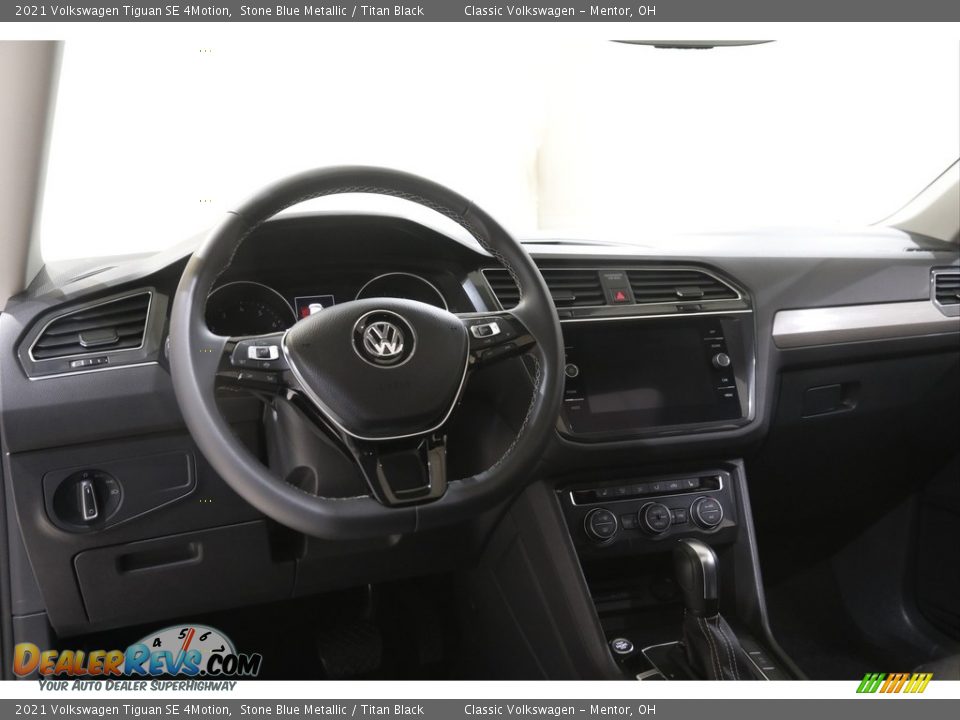 2021 Volkswagen Tiguan SE 4Motion Stone Blue Metallic / Titan Black Photo #6