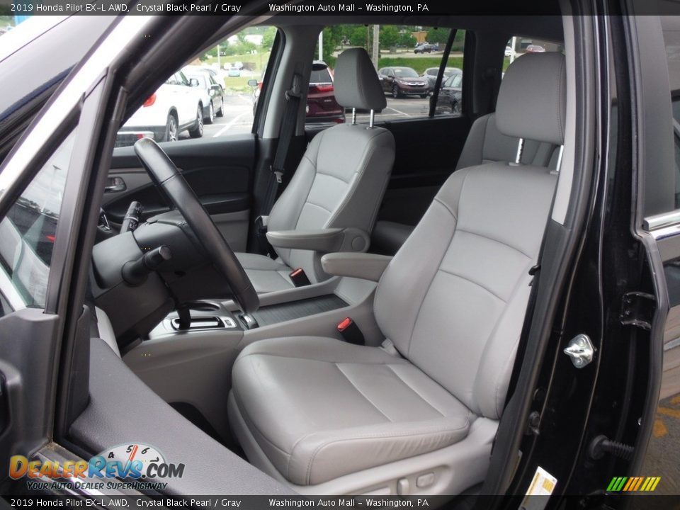 2019 Honda Pilot EX-L AWD Crystal Black Pearl / Gray Photo #11