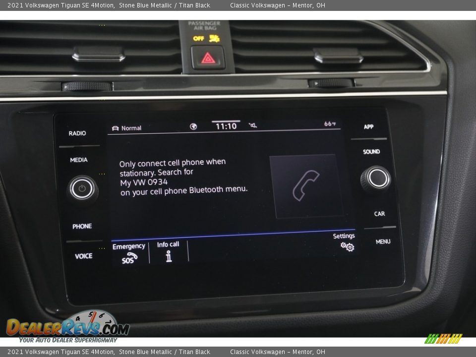 2021 Volkswagen Tiguan SE 4Motion Stone Blue Metallic / Titan Black Photo #11