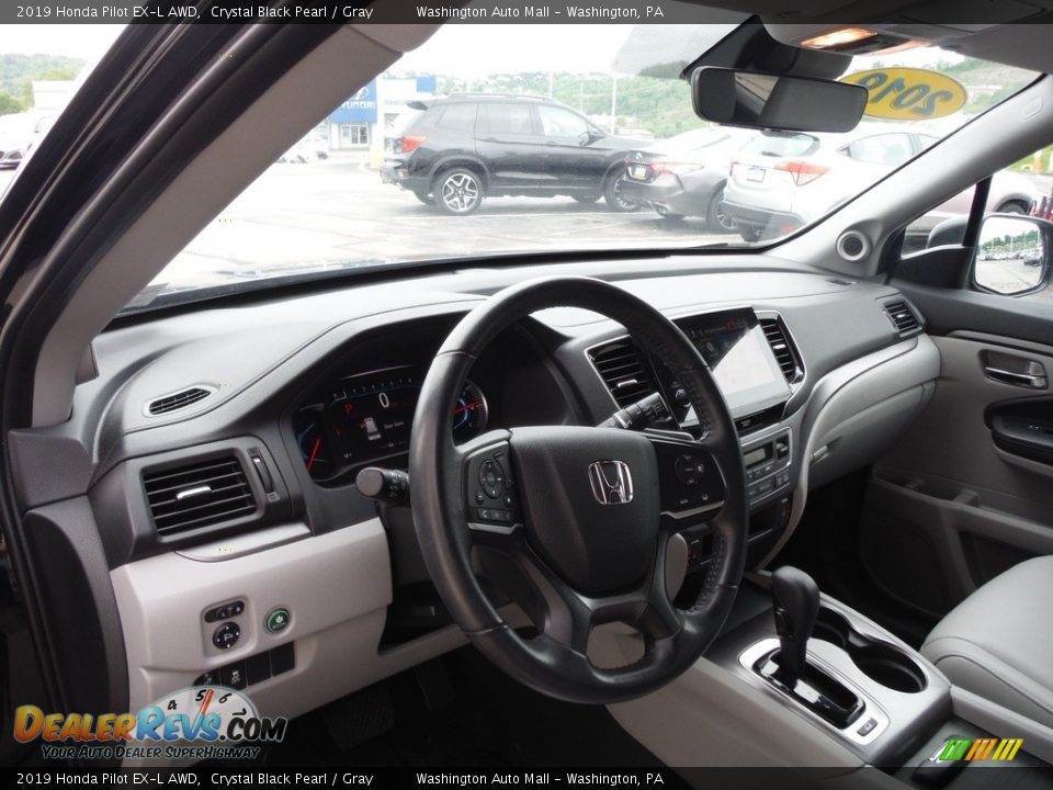 2019 Honda Pilot EX-L AWD Crystal Black Pearl / Gray Photo #13