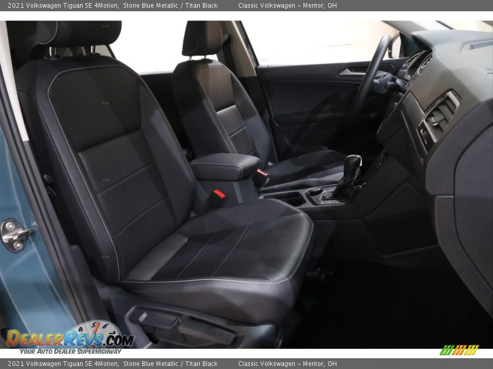 2021 Volkswagen Tiguan SE 4Motion Stone Blue Metallic / Titan Black Photo #15