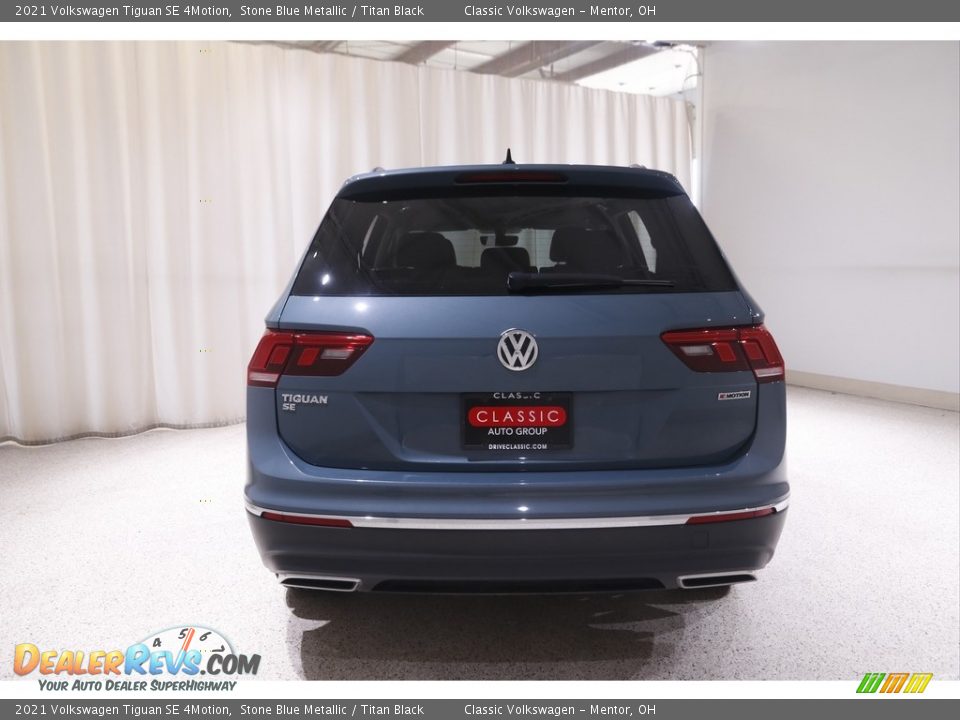 2021 Volkswagen Tiguan SE 4Motion Stone Blue Metallic / Titan Black Photo #19
