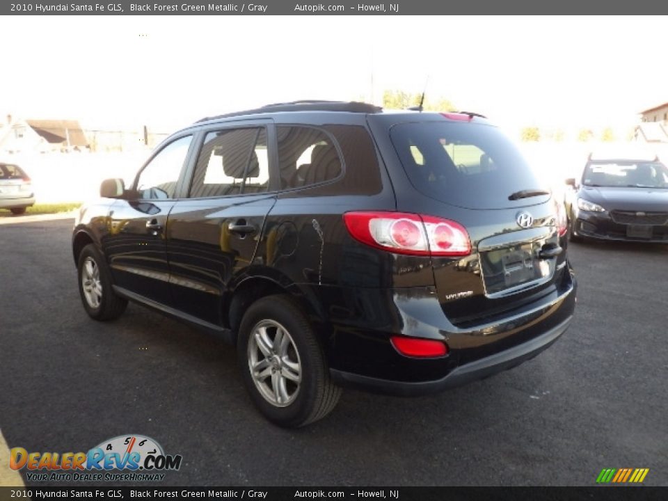 2010 Hyundai Santa Fe GLS Black Forest Green Metallic / Gray Photo #4