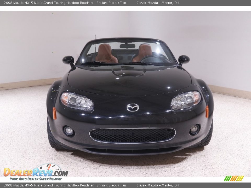 2008 Mazda MX-5 Miata Grand Touring Hardtop Roadster Brilliant Black / Tan Photo #3