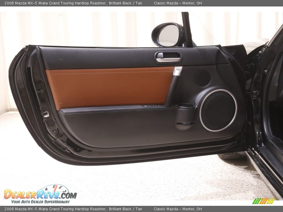 2008 Mazda MX-5 Miata Grand Touring Hardtop Roadster Brilliant Black / Tan Photo #5