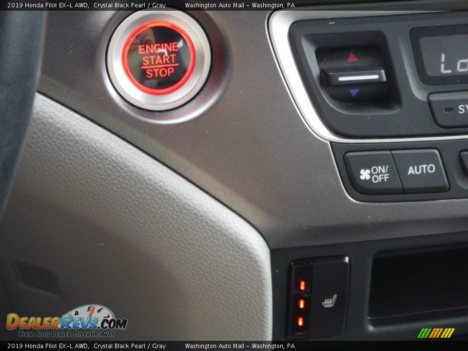 2019 Honda Pilot EX-L AWD Crystal Black Pearl / Gray Photo #23