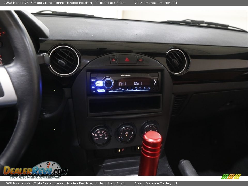 2008 Mazda MX-5 Miata Grand Touring Hardtop Roadster Brilliant Black / Tan Photo #10