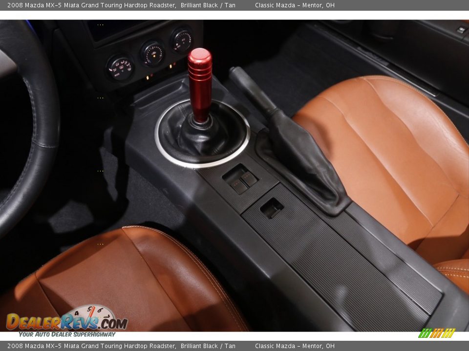 2008 Mazda MX-5 Miata Grand Touring Hardtop Roadster Brilliant Black / Tan Photo #11