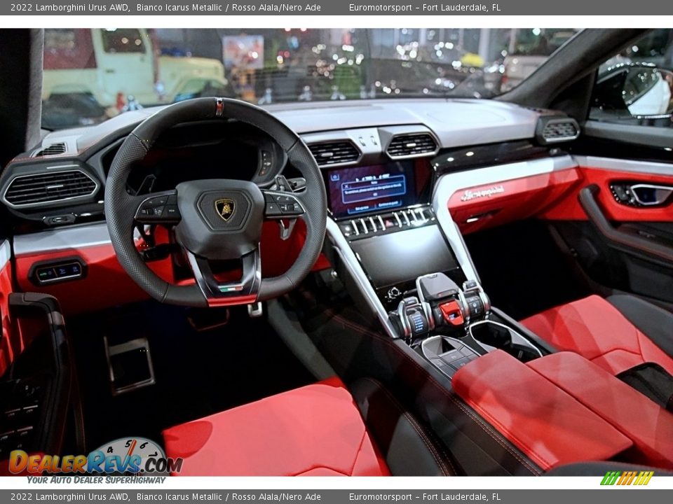Rosso Alala/Nero Ade Interior - 2022 Lamborghini Urus AWD Photo #6