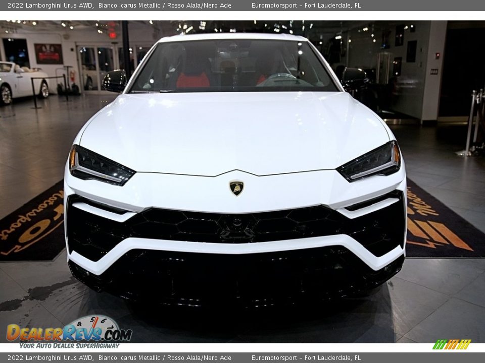 2022 Lamborghini Urus AWD Bianco Icarus Metallic / Rosso Alala/Nero Ade Photo #8