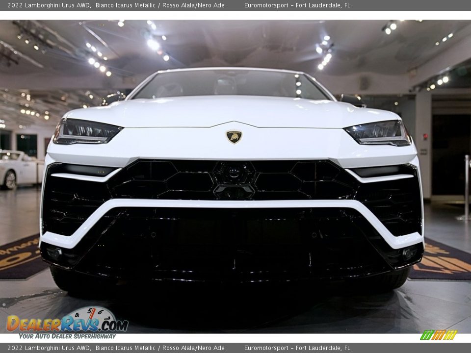 2022 Lamborghini Urus AWD Bianco Icarus Metallic / Rosso Alala/Nero Ade Photo #9