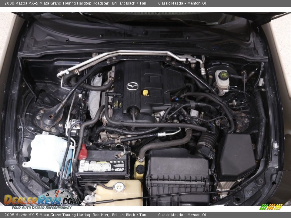 2008 Mazda MX-5 Miata Grand Touring Hardtop Roadster Brilliant Black / Tan Photo #17