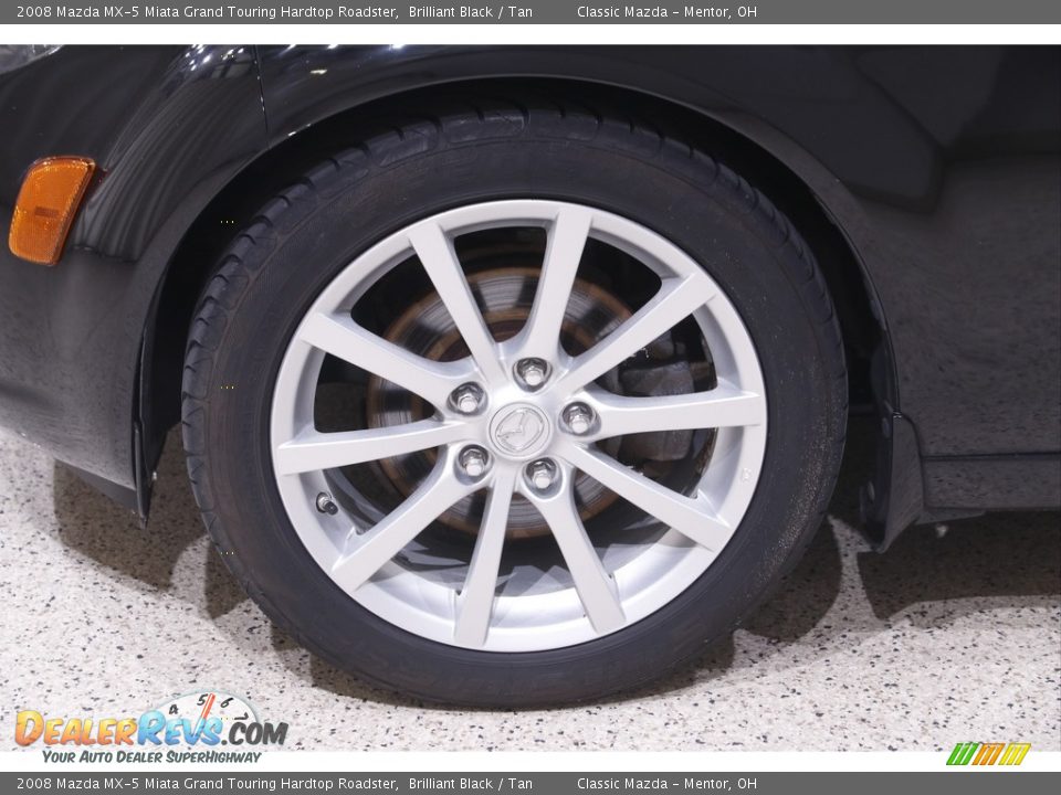 2008 Mazda MX-5 Miata Grand Touring Hardtop Roadster Brilliant Black / Tan Photo #18