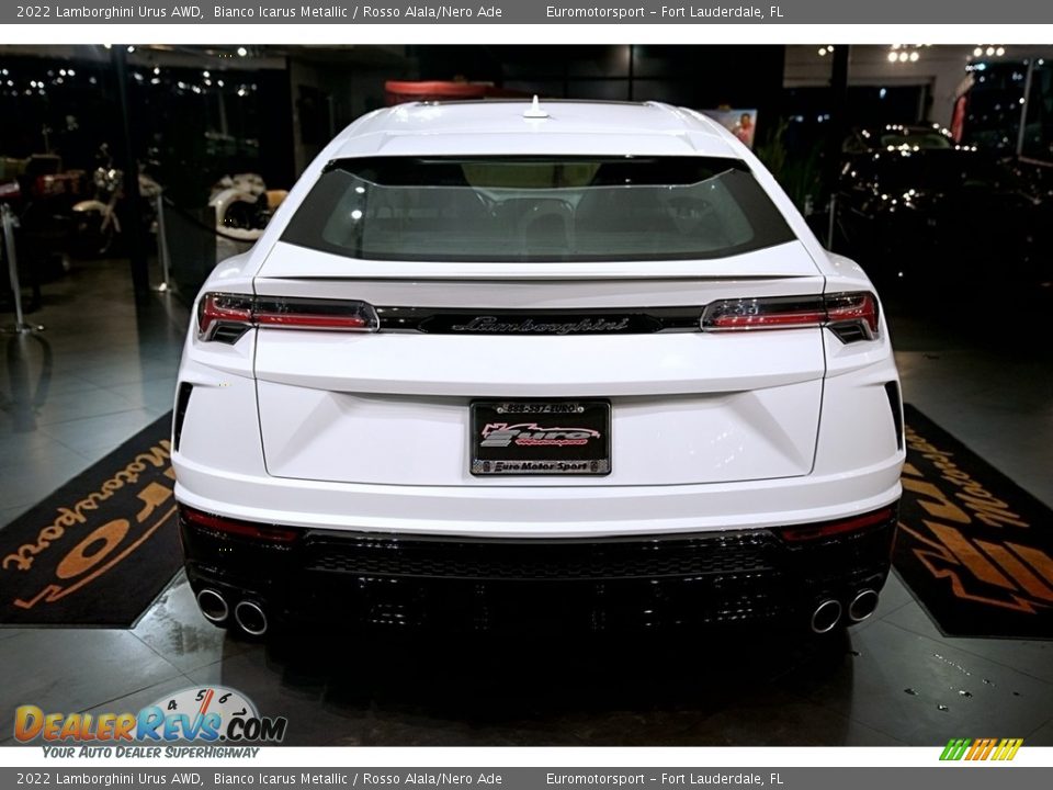 2022 Lamborghini Urus AWD Bianco Icarus Metallic / Rosso Alala/Nero Ade Photo #11