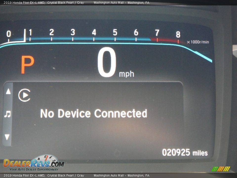 2019 Honda Pilot EX-L AWD Crystal Black Pearl / Gray Photo #36
