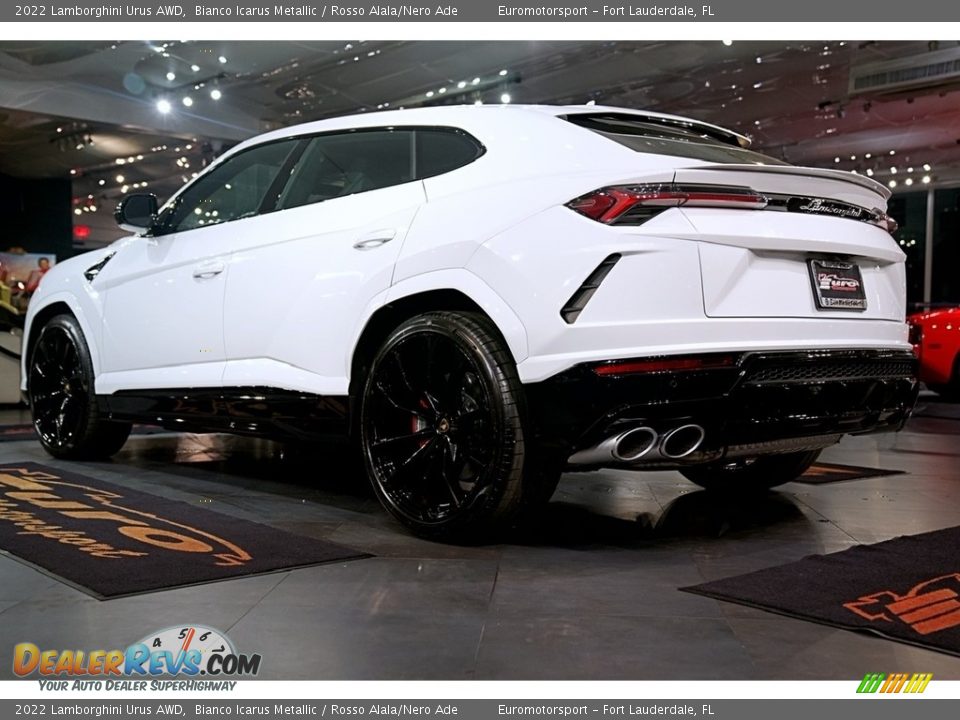 2022 Lamborghini Urus AWD Bianco Icarus Metallic / Rosso Alala/Nero Ade Photo #12