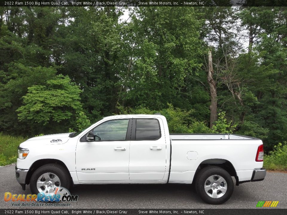 Bright White 2022 Ram 1500 Big Horn Quad Cab Photo #1