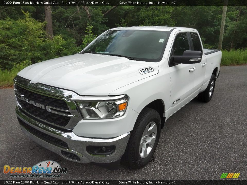 2022 Ram 1500 Big Horn Quad Cab Bright White / Black/Diesel Gray Photo #2