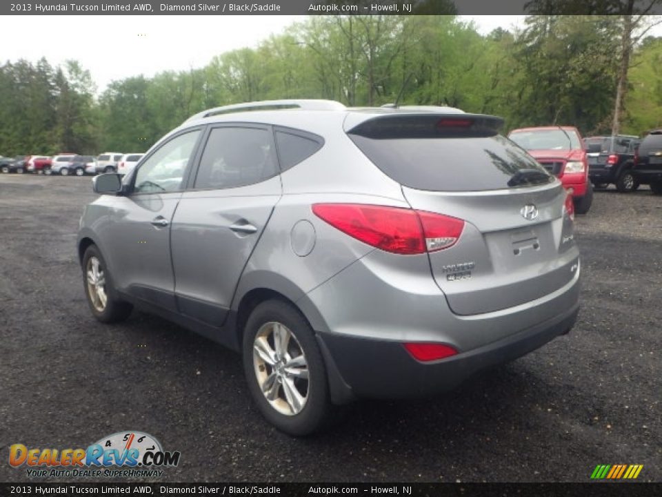 2013 Hyundai Tucson Limited AWD Diamond Silver / Black/Saddle Photo #4