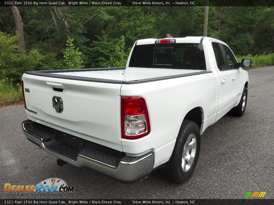 2022 Ram 1500 Big Horn Quad Cab Bright White / Black/Diesel Gray Photo #6