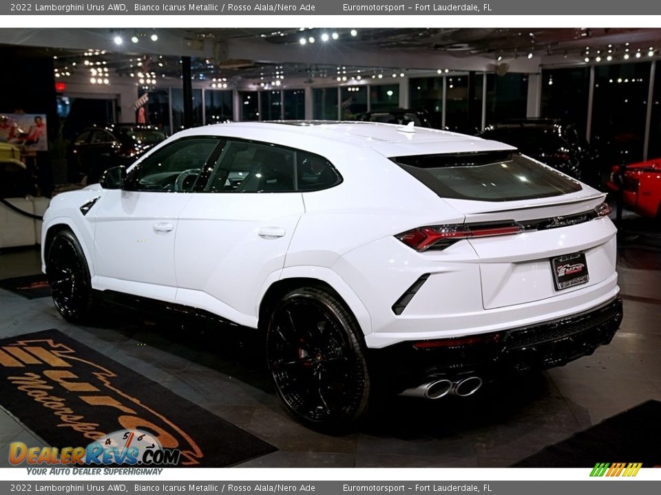 2022 Lamborghini Urus AWD Bianco Icarus Metallic / Rosso Alala/Nero Ade Photo #19