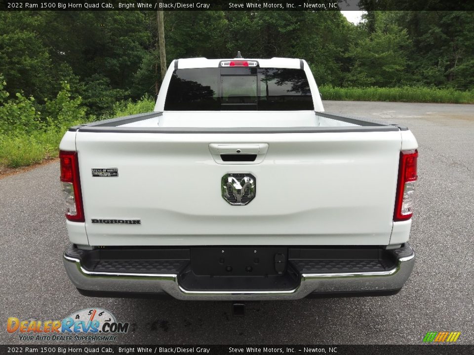 2022 Ram 1500 Big Horn Quad Cab Bright White / Black/Diesel Gray Photo #7